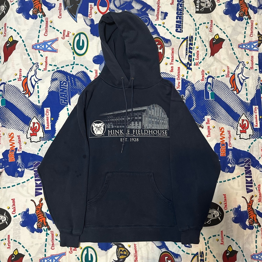 Vintage Jansport Butler University Bulldogs Hinkle Fieldhouse Graphic Hoodie